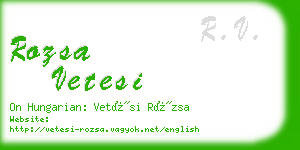 rozsa vetesi business card